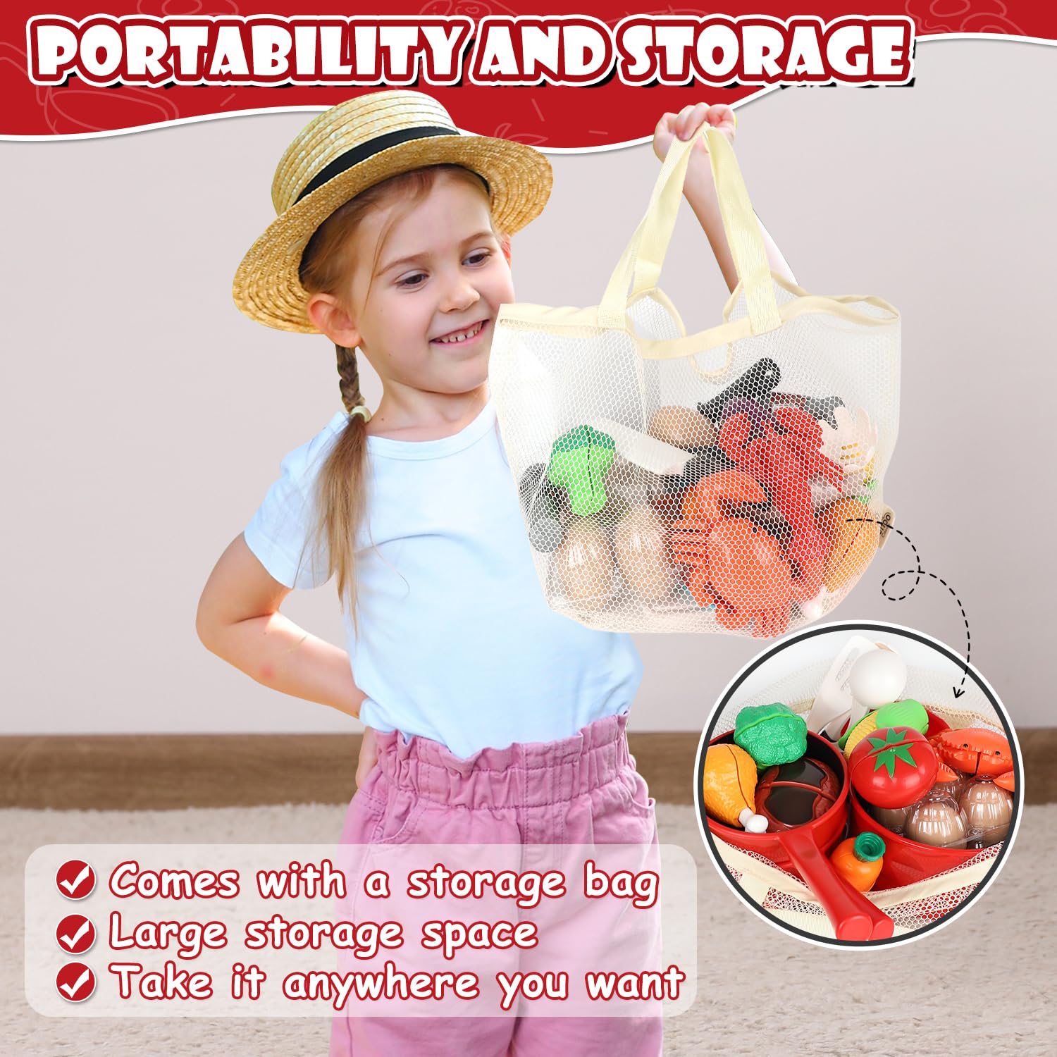 **Lehoo Castle Play Kitchen Accessories – Kids Cooking Toy Set with Pots, Pans, Utensils & Play Food – Pretend Play for Toddlers Ages 3-5 – Perfect Gift for Girls & Boys (Great for Role-Playing & Early Learning)**