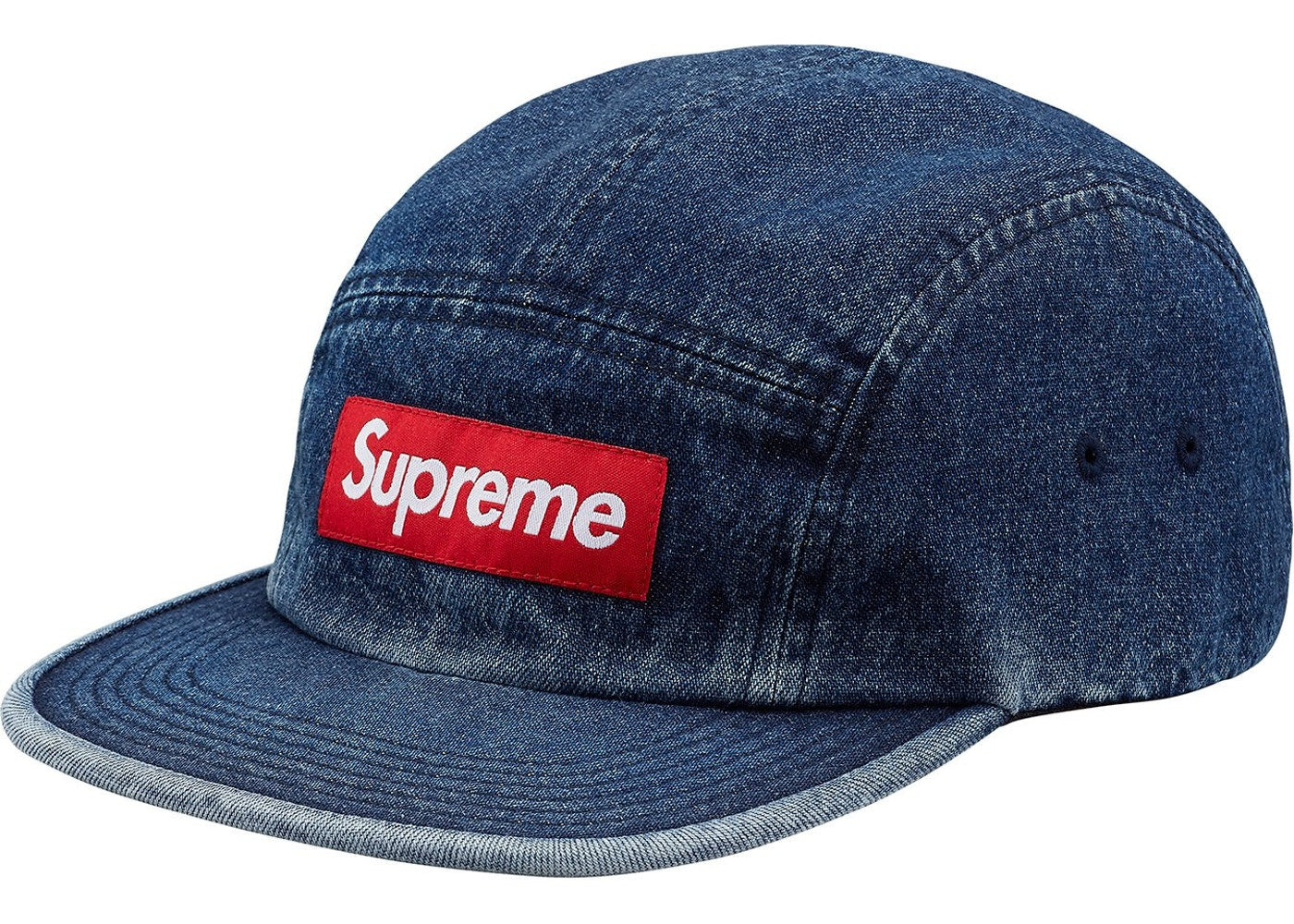 Supreme Denim Camp Cap - Blue Washed Cotton Dad Hat for Men & Women - Perfect for Streetwear, Casual Outfits & Outdoor Adventures