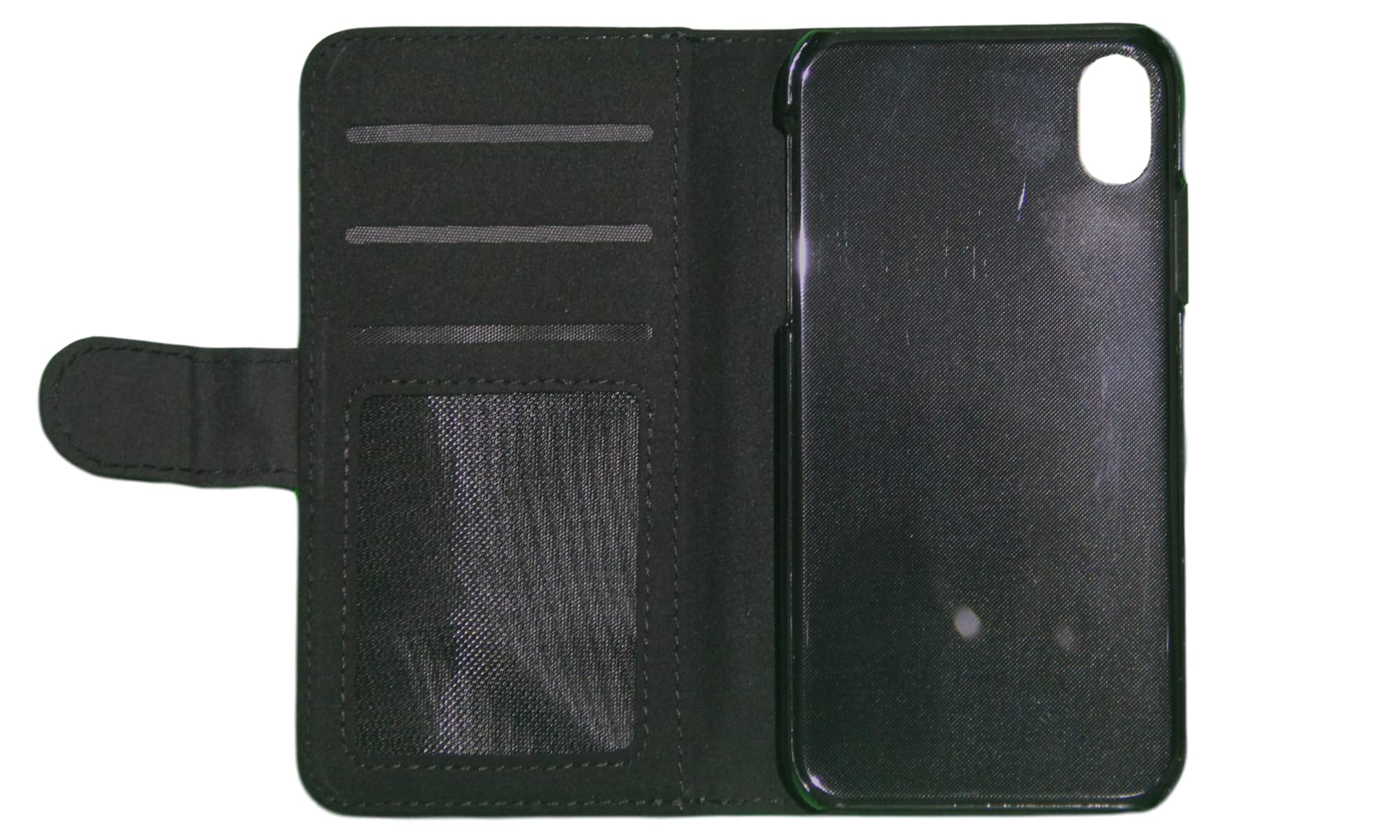 Scary Girls Face Flip Wallet Phone Case for Apple iPhone XR - Horror Themed Protective Cover with Card Slots | Perfect for Halloween, Cosplay & Horror Fans