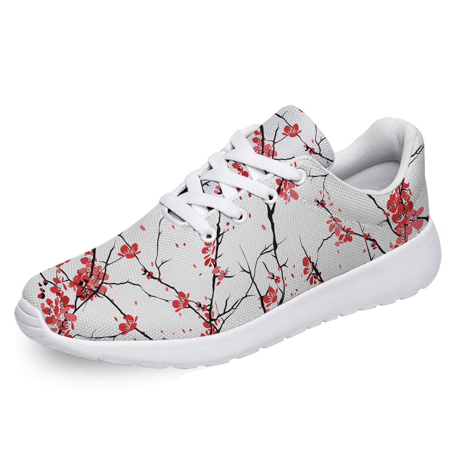 Cherry Blossom Running Shoes for Women & Men - Lightweight Walking & Tennis Sneakers with Floral Design - Perfect Gift for Her & Him - Ideal for Jogging, Gym Workouts and Casual Wear