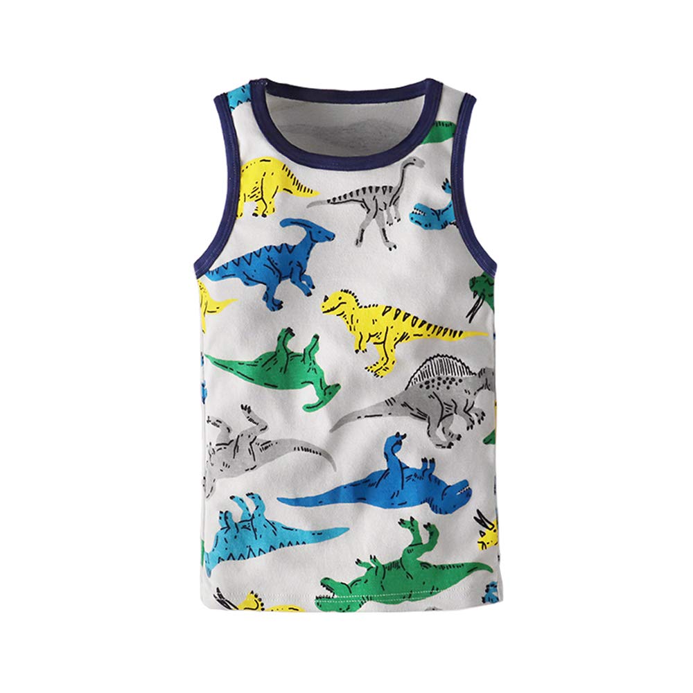 **Boys' Sleeveless Tank Tops 3-Pack - Soft Cotton Toddler T-Shirts for Summer Play & Outdoor Activities**