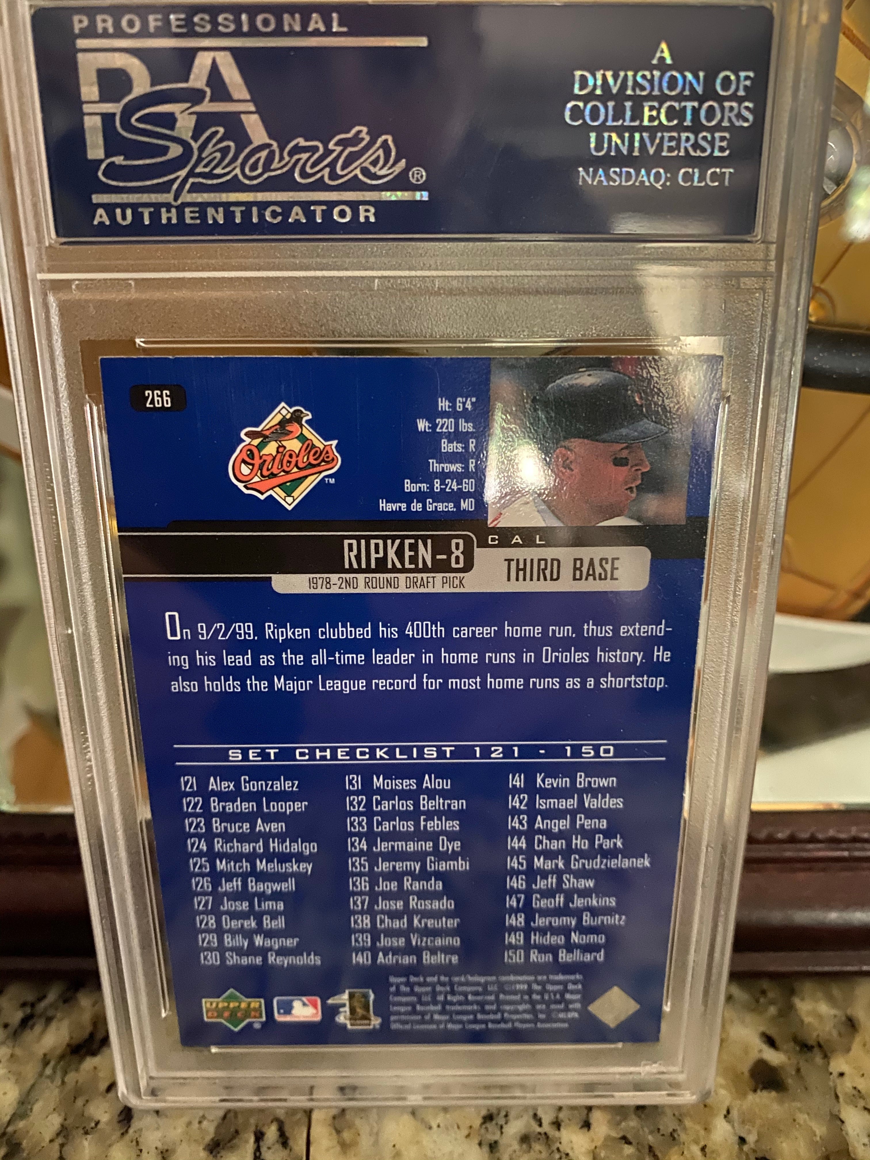 2000 Upper Deck Cal Ripken Jr Autographed Baseball Card PSA DNA Certified - Perfect for Collectors, Sports Memorabilia Displays & Investment