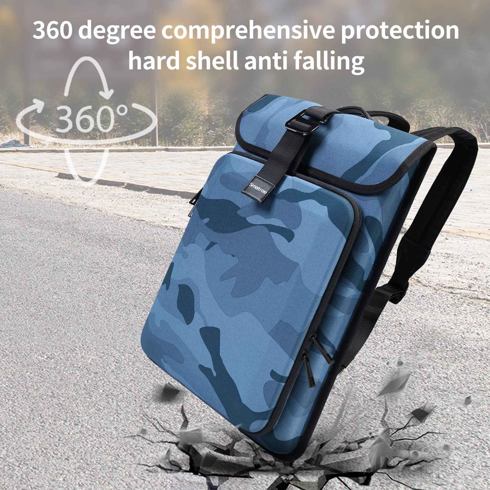 Smatree Professional 15.6 Inch Laptop Backpack for Business & Travel - Compatible with MacBook Pro 14-16 Inch, Surface Pro X/7/6, Acer Aspire 5, Nitro 5 Gaming Laptop & More - Durable Water-Resistant Blue Computer Bag for Commuting, Office & College Use