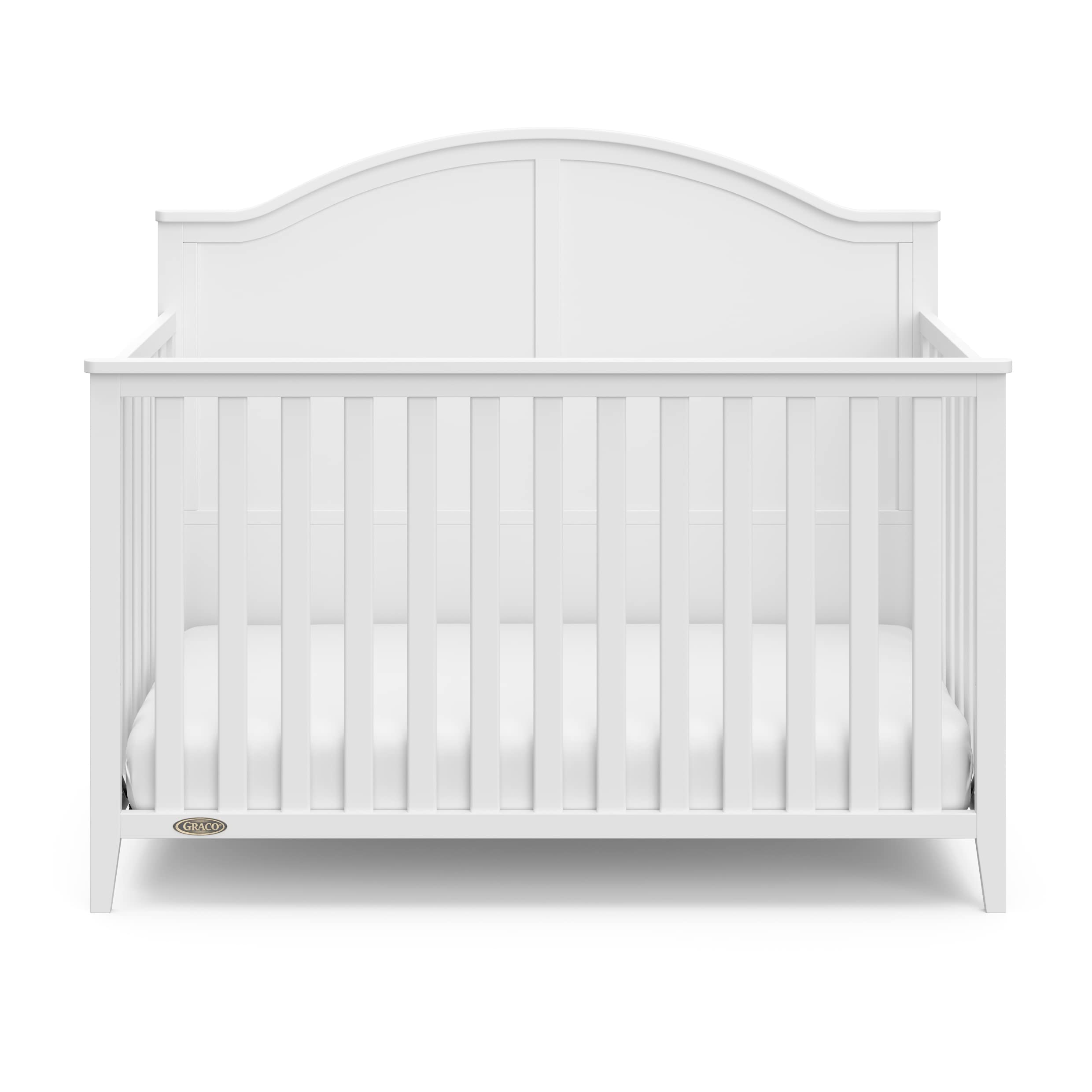 Graco Wilfred Convertible Baby Crib & Mattress Set - GREENGUARD Gold Certified White Nursery Crib with Included Mattress | Safe & Durable for Newborns & Toddlers | Perfect for Nursery, Daycare & Guest Rooms