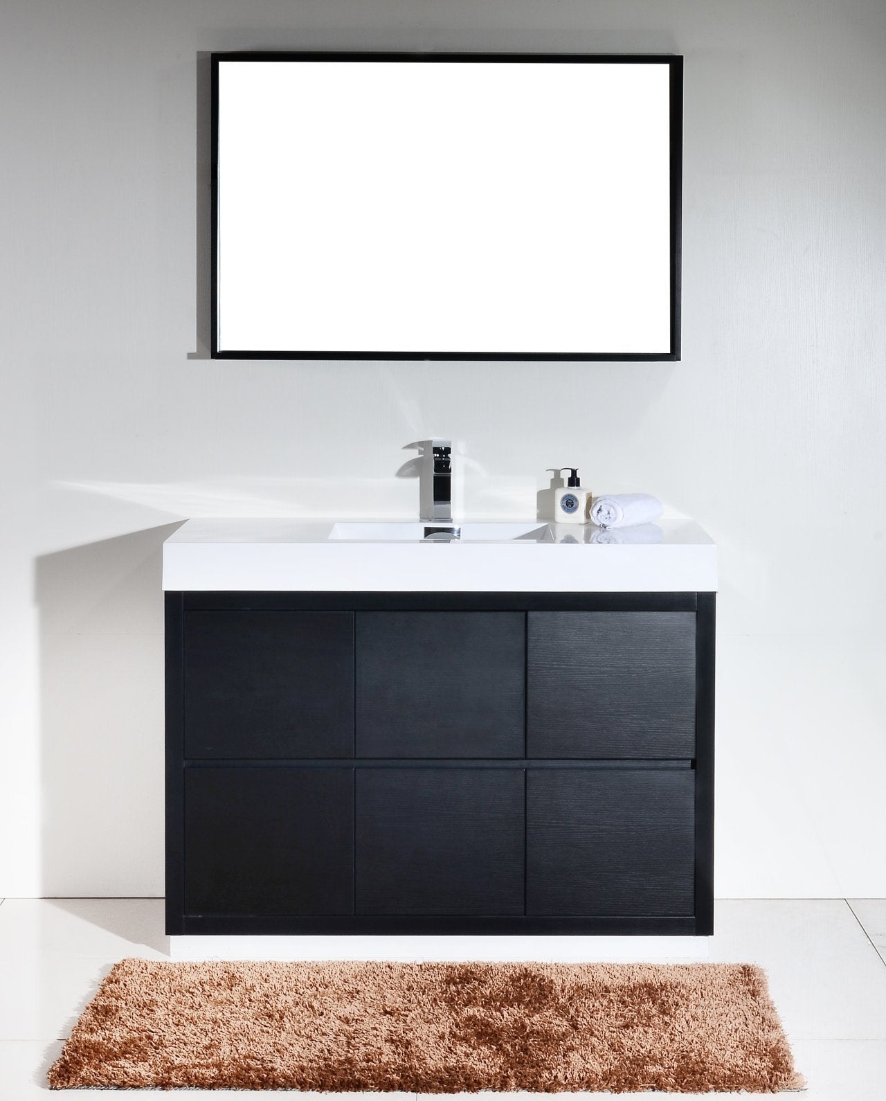 KubeBath Bliss 48 Inch Freestanding Single Sink Modern Bathroom Vanity with Soft Closing Drawers - Perfect for Master Bathroom, Guest Bath & Small Space Remodeling