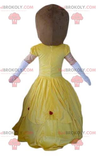 SPOTSOUND Princess Woman in Yellow Dress - Cute Mascot Costume for Cosplay, Halloween, and Theme Parties | Perfect for Disney Fans and Dress-Up Events