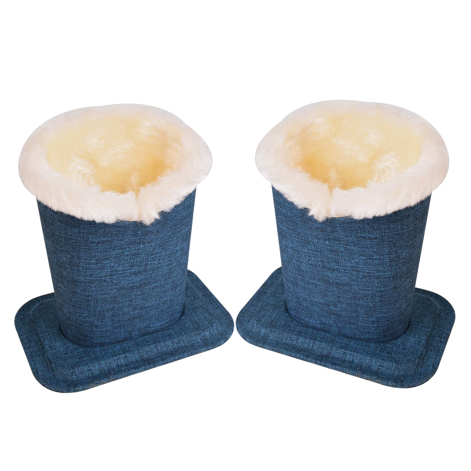 Baitaihem 2 Pack Plush Lined Eyeglass Holder Stand - Soft Protective Glasses Case for Desk & Nightstand - Perfect for Home, Office, and Travel Organization
