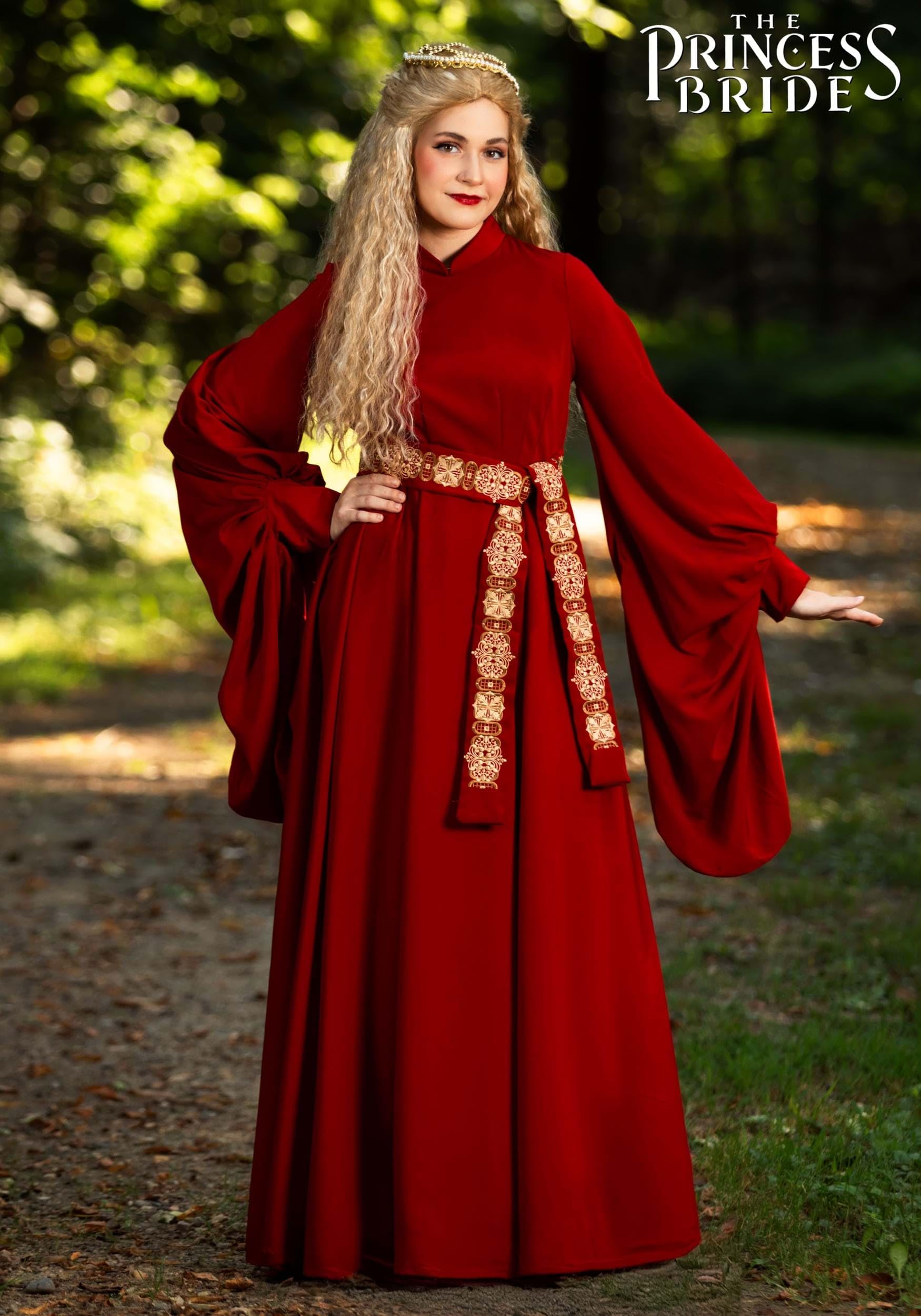 Elegant Red Medieval Princess Bride Dress for Women - Buttercup Costume for Renaissance Fairs, Halloween & Cosplay
