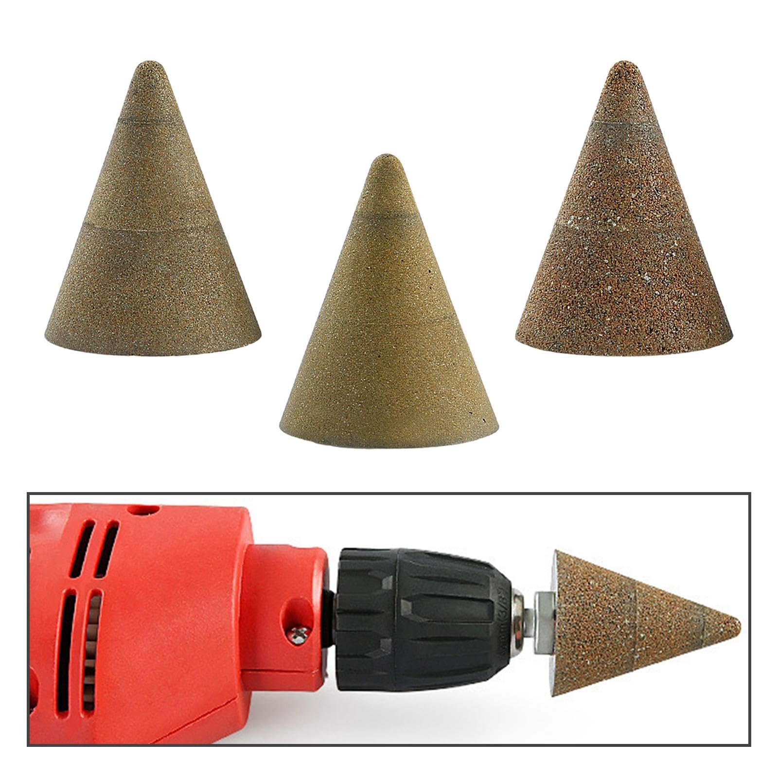 3X Grinding Stone Wheel Set - Heavy Duty Step Drill Bits & Concrete Sander Attachments for Sharpening & Polishing | Portable Hand Tool Accessories for Metal, Wood & DIY Projects