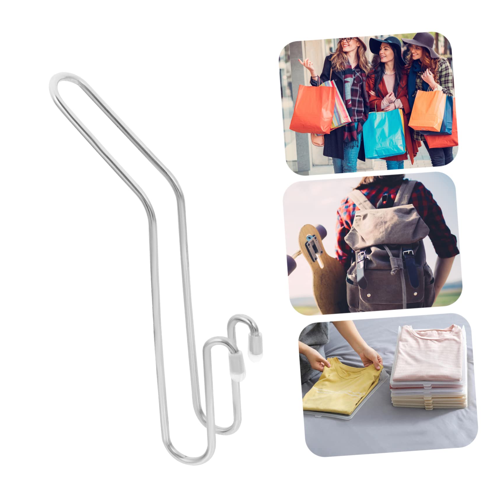 10-Pack Heavy Duty Stainless Steel Hooks - Multi-Purpose Metal Hanging Hooks for Car Seat Storage, Flower Pots, Home Organization & Indoor/Outdoor Use - Durable Hidden Hooks for Vehicle Storage Box & Household Items