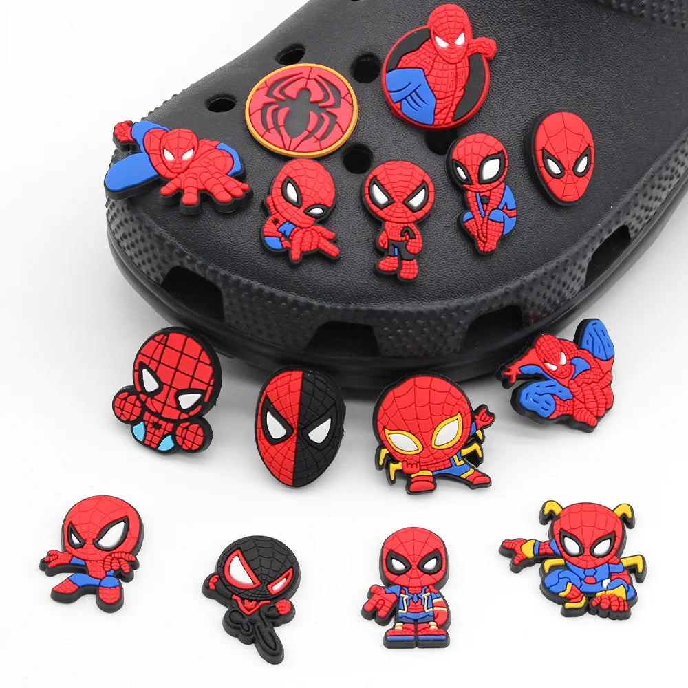 MINISO Marvel Superhero DIY Shoe Charms - Cartoon Character Accessories for Sandals & Clogs - Decorative Pins for Kids Gifts & Garden Fashion Accessories (Perfect for Birthday Presents & Cosplay Outfits)