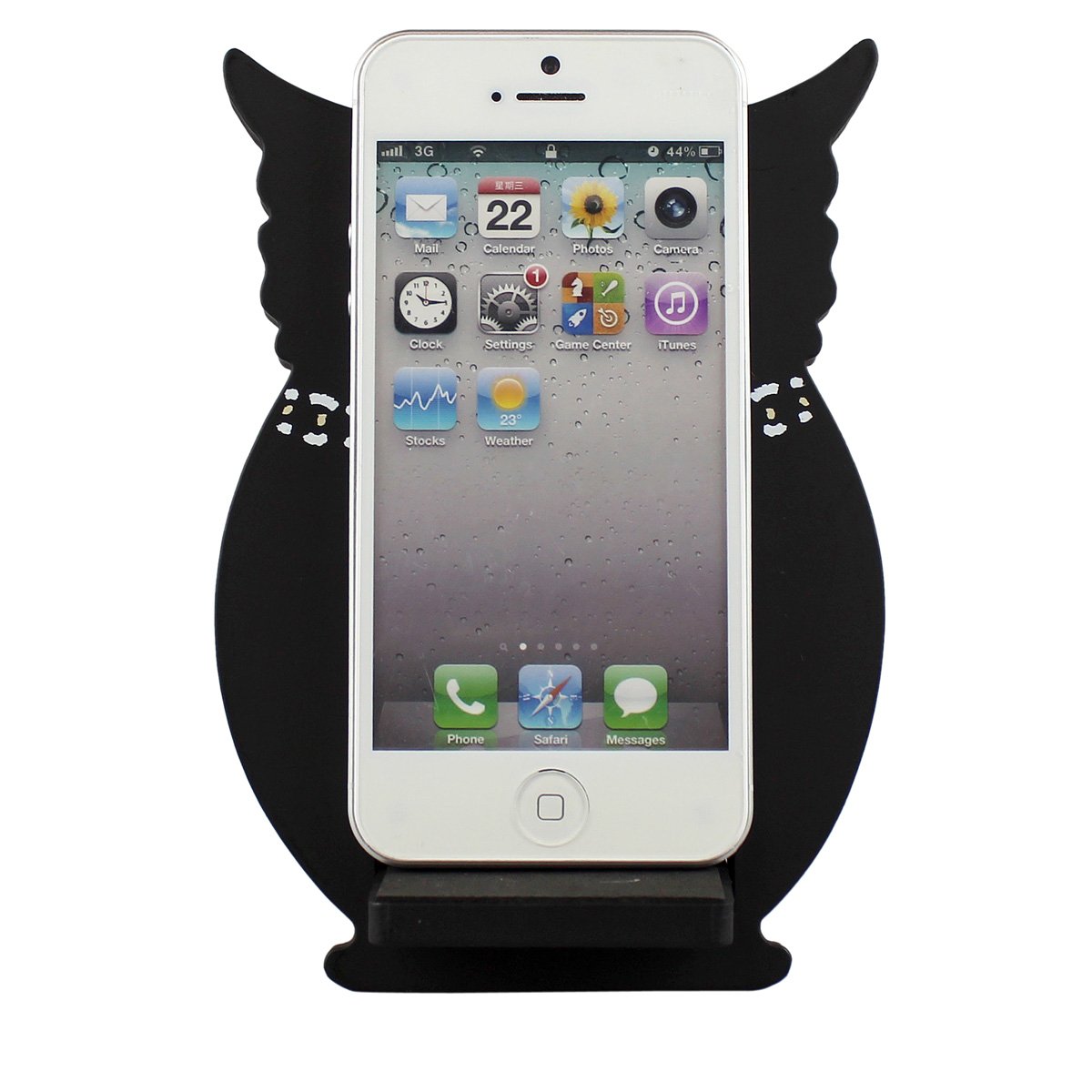 Stylish Wooden Owl Phone Stand - Black, Handcrafted Cell Phone Holder for Desk & Nightstand - Perfect for Home, Office, and Gift Giving