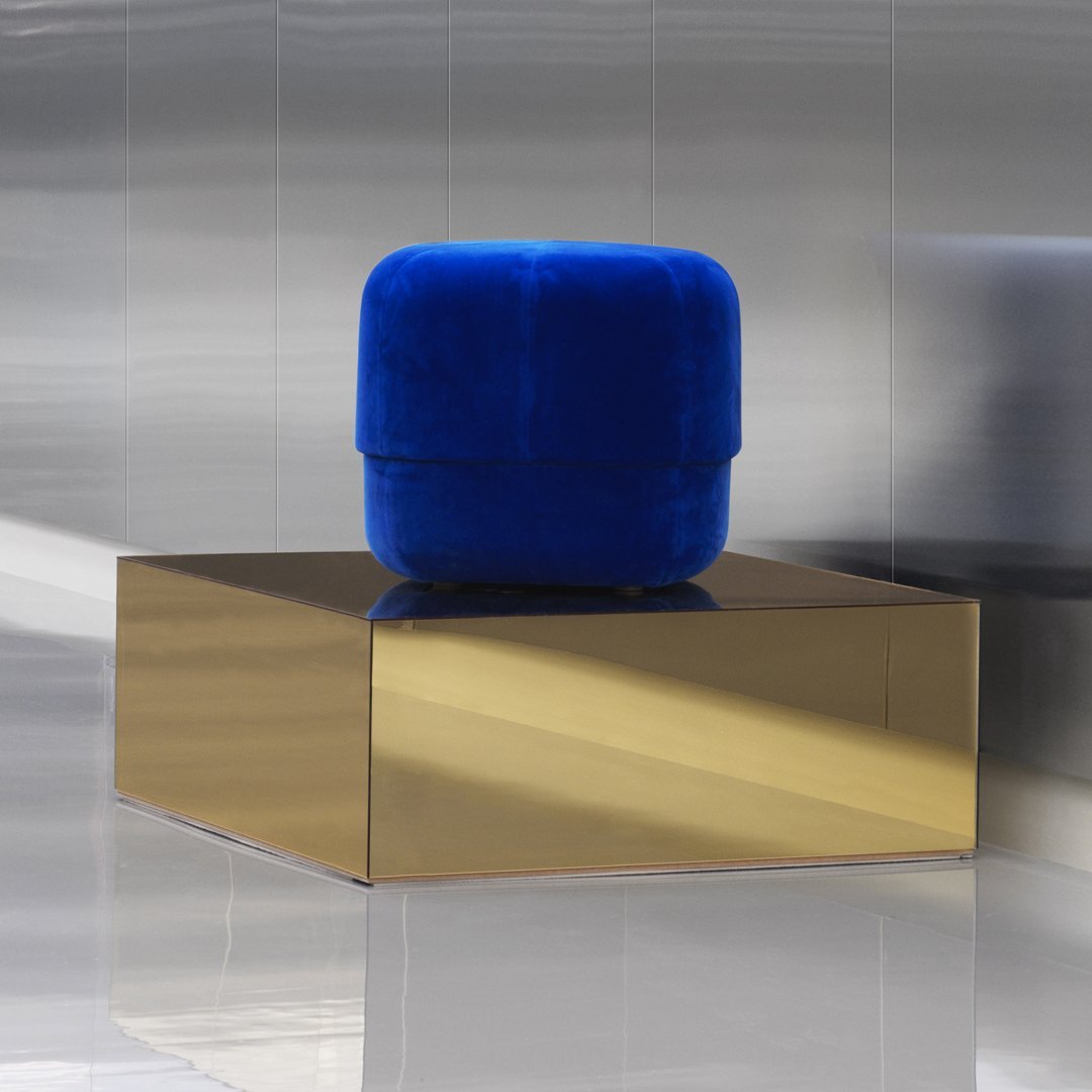 Stylish Velour Circus Pouf - Soft & Comfortable Floor Seating for Kids' Room, Playroom, or Nursery | Perfect for Relaxing & Playtime