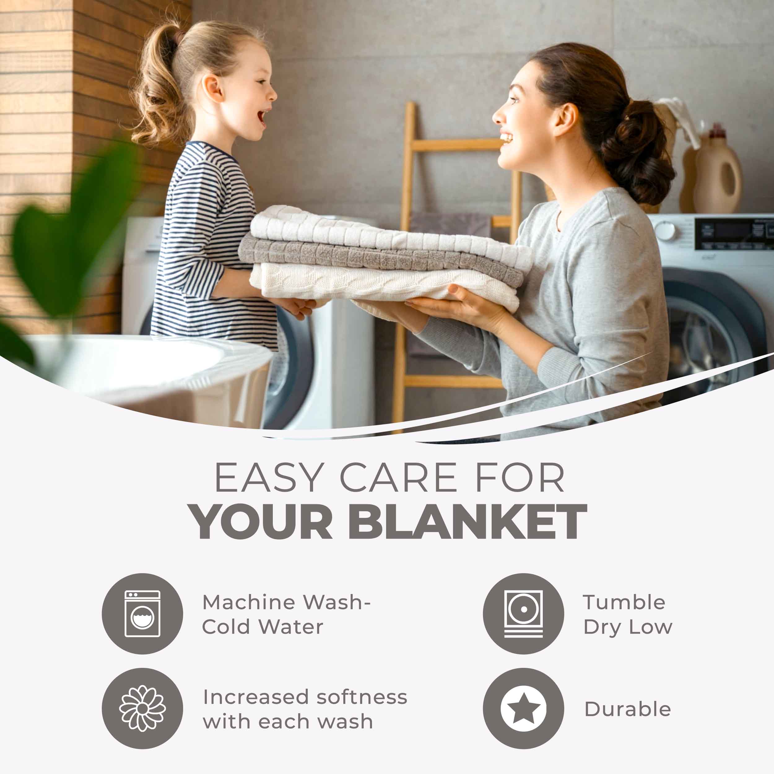 Soft Basketweave All-Season Cotton Bed Blanket & Sofa Throw - Lightweight Breathable Blanket for Bedroom, Living Room, Travel and Outdoor Use