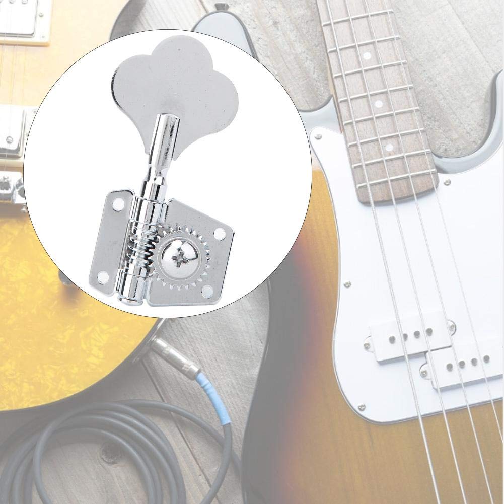 Premium Electric Bass Tuning Pegs - Open Gear Machine Heads with Smooth Tuning Keys for Precision Bass Guitar String Adjustment | Perfect for Live Performances, Studio Recording & Bass Maintenance