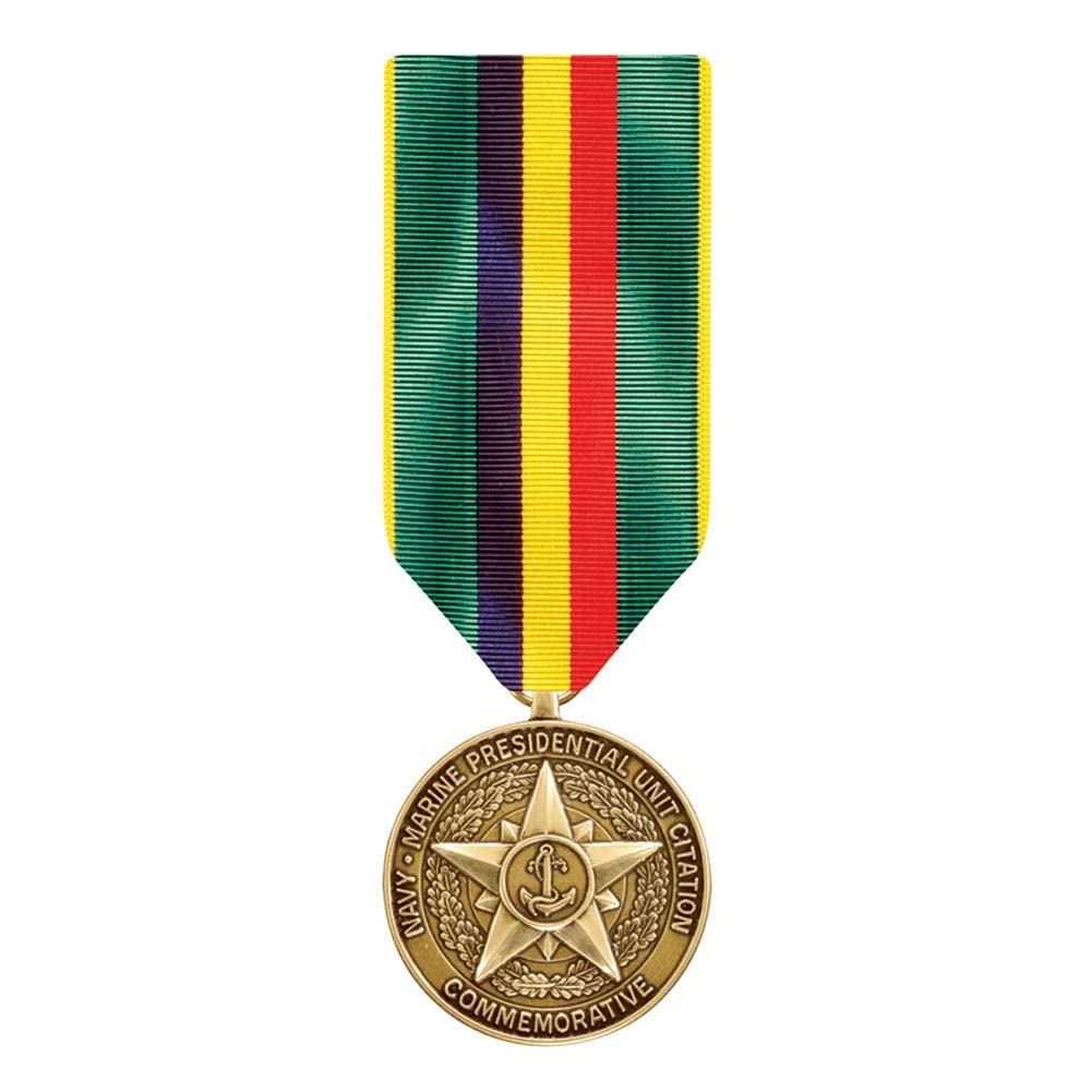 MEDALS OF AMERICA EST. 1976 Navy & Marine Corps Presidential Unit Commemorative Miniature Medal - Perfect for Military Collectors, Veterans & Display Cases