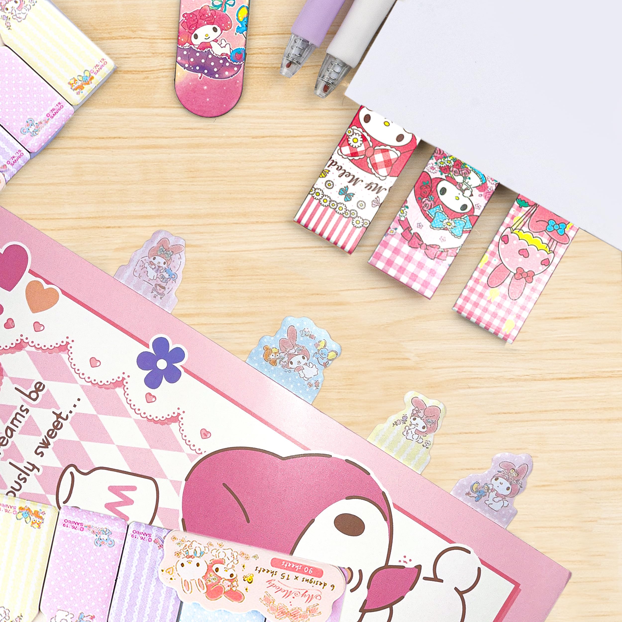 My Melody Cute School & Office Supplies Set - Pink Pencil Case, Stickers, ID Card Holder | Perfect for Students, Teachers & Back to School Essentials