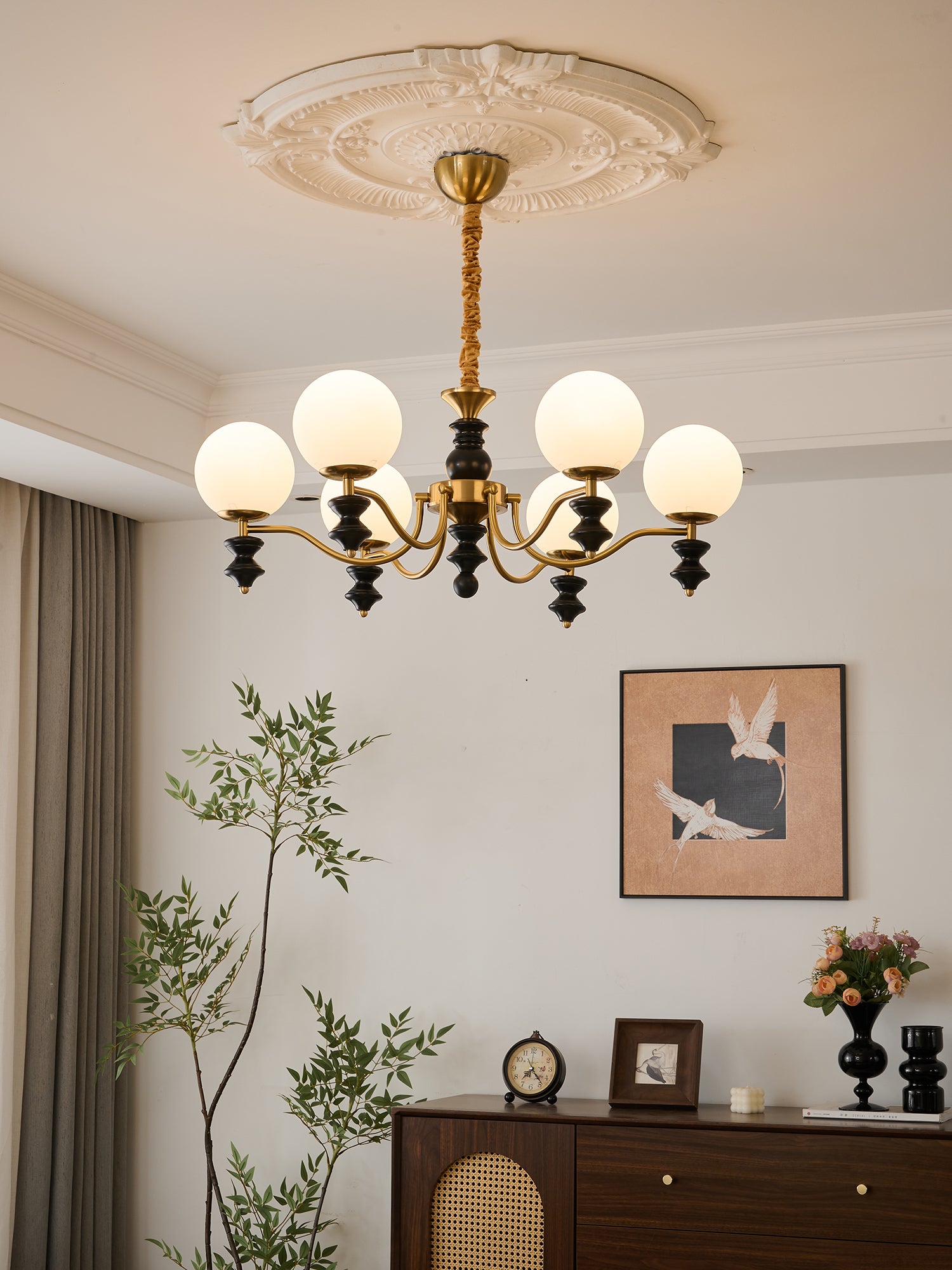 Elegant Cadence Chandelier - Modern Crystal Ceiling Light Fixture for Dining Room, Living Room & Bedroom | Perfect for Home Decor & Interior Design