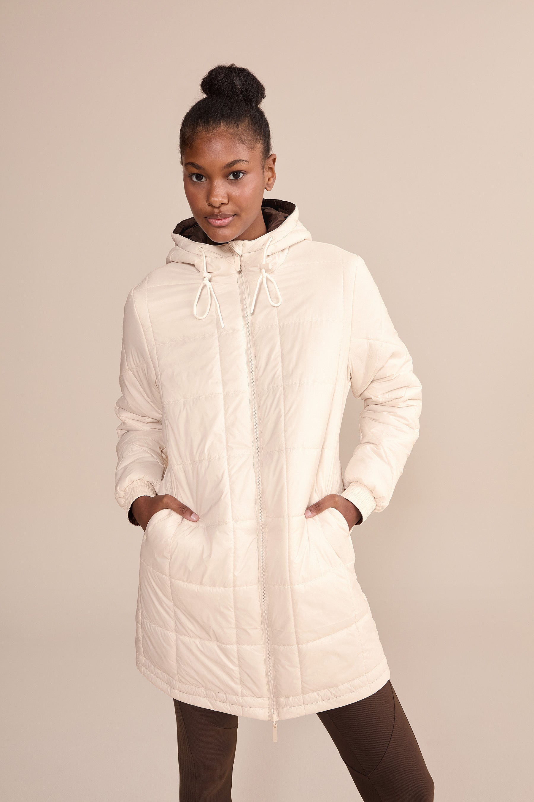 Reversible Long Nylon Jacket for Men & Women - Lightweight Waterproof Windbreaker for Outdoor Hiking, Travel & Daily Wear