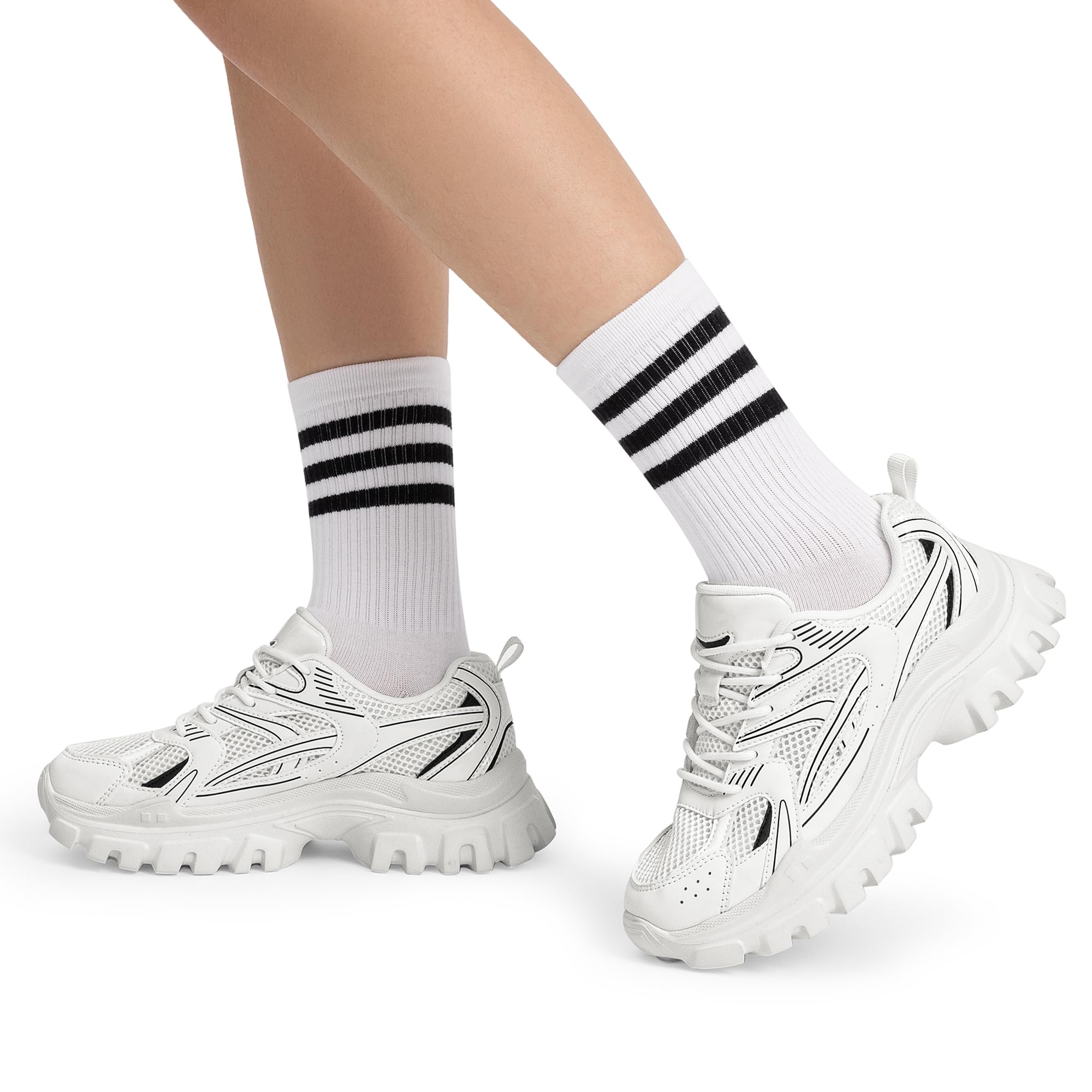 **DREAM PAIRS Women's Chunky Platform Sneakers - Y2K Retro Fashion Lace-Up Comfortable Walking Shoes for Casual Outfits & Street Style**    *(Perfect for Daily Wear, Shopping, Travel & Trendy Street Fashion Looks)*