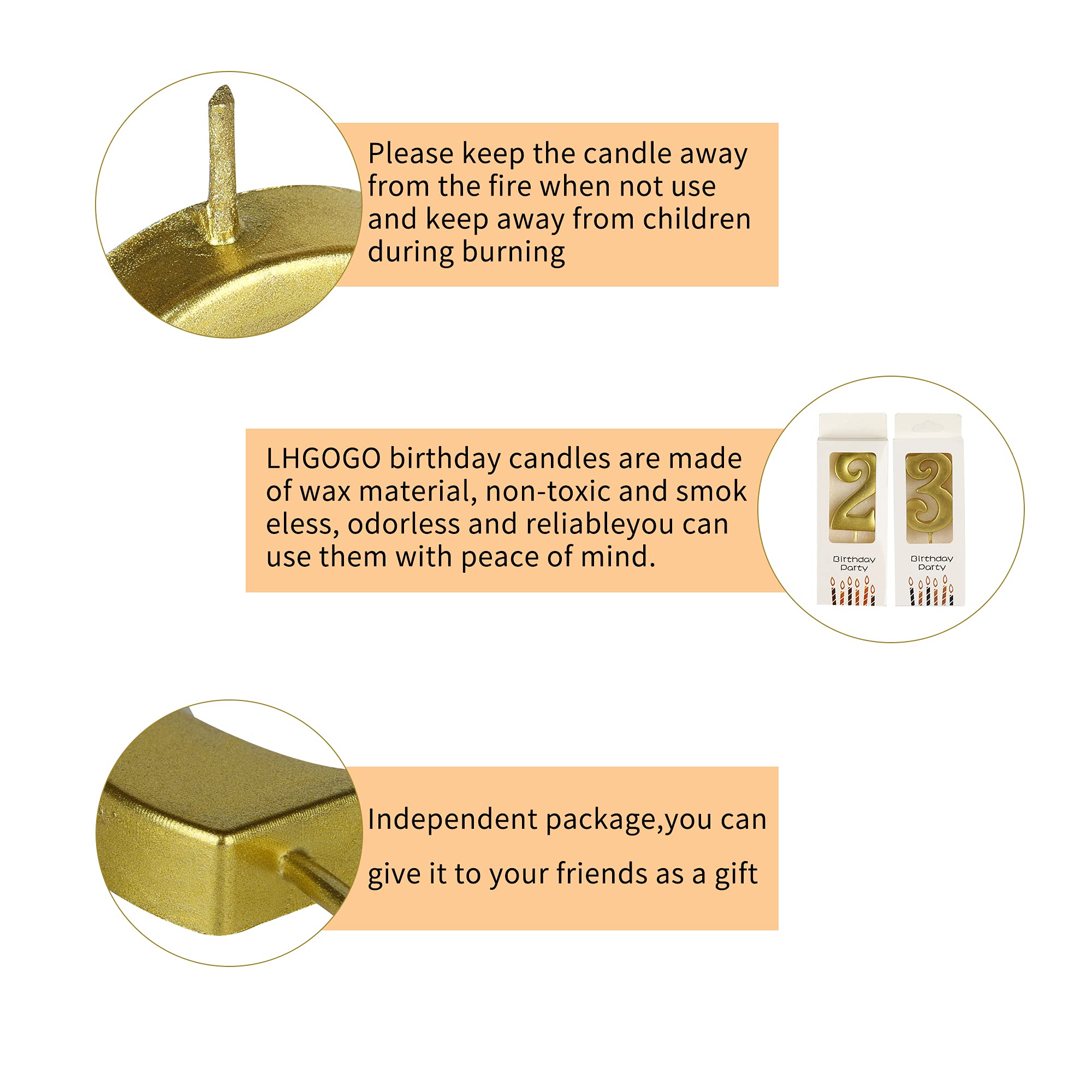 Gold Number 20 Birthday Candles for Cake - Sparkling 20th Anniversary Glitter Candles for Women, Men & Kids - Perfect for Birthday Cakes, Party Decorations & Milestone Celebrations