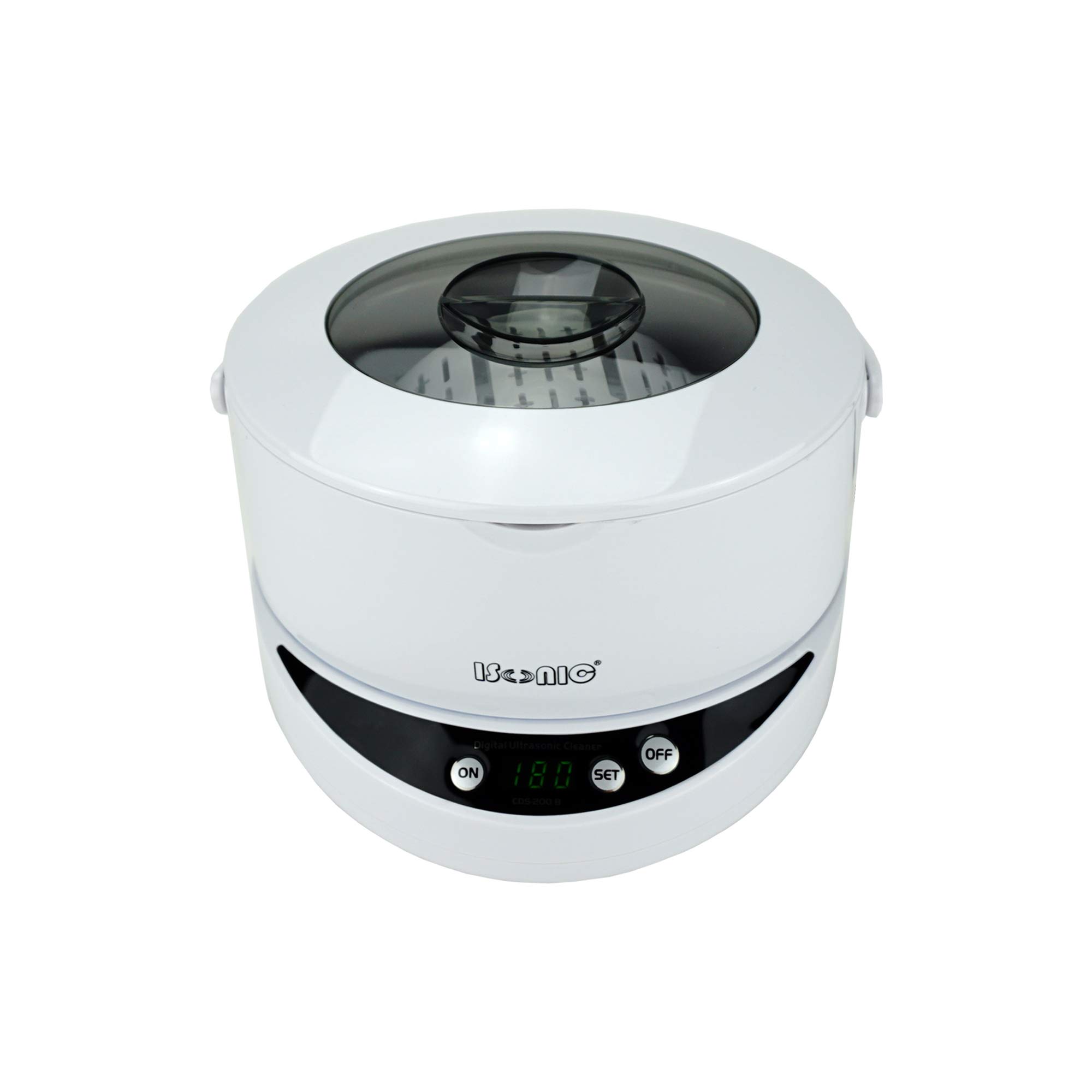 iSonic CDS200B Digital Ultrasonic Cleaner - 1.6Qt/0.75L Detachable Tank for Jewelry, Watches, Eyeglasses, Dentures, Coins & Small Parts - 110V Home & Professional Cleaning Solution for Jewelers, Watchmakers & Dental Offices