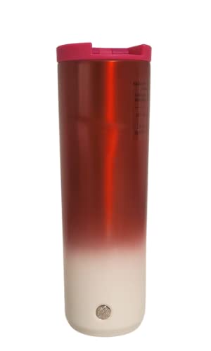 Starbucks 2021 20oz Vacuum Insulated Stainless Steel Coffee Tumbler - Gradient White Pink Red | Keeps Drinks Hot/Cold for Hours | Perfect for Office, Travel & Outdoor Activities