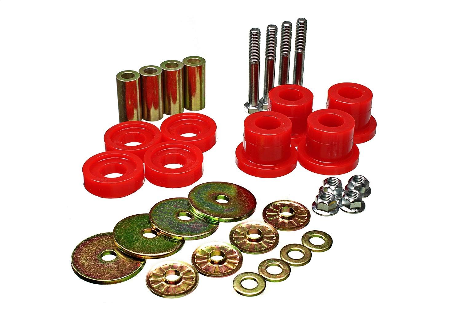 Energy Suspension 3.1173R Front Differential Mount Bushing Set - Heavy Duty Polyurethane Replacement for Improved Vehicle Handling & Performance - Perfect for Off-Roading, Racing & Daily Driving