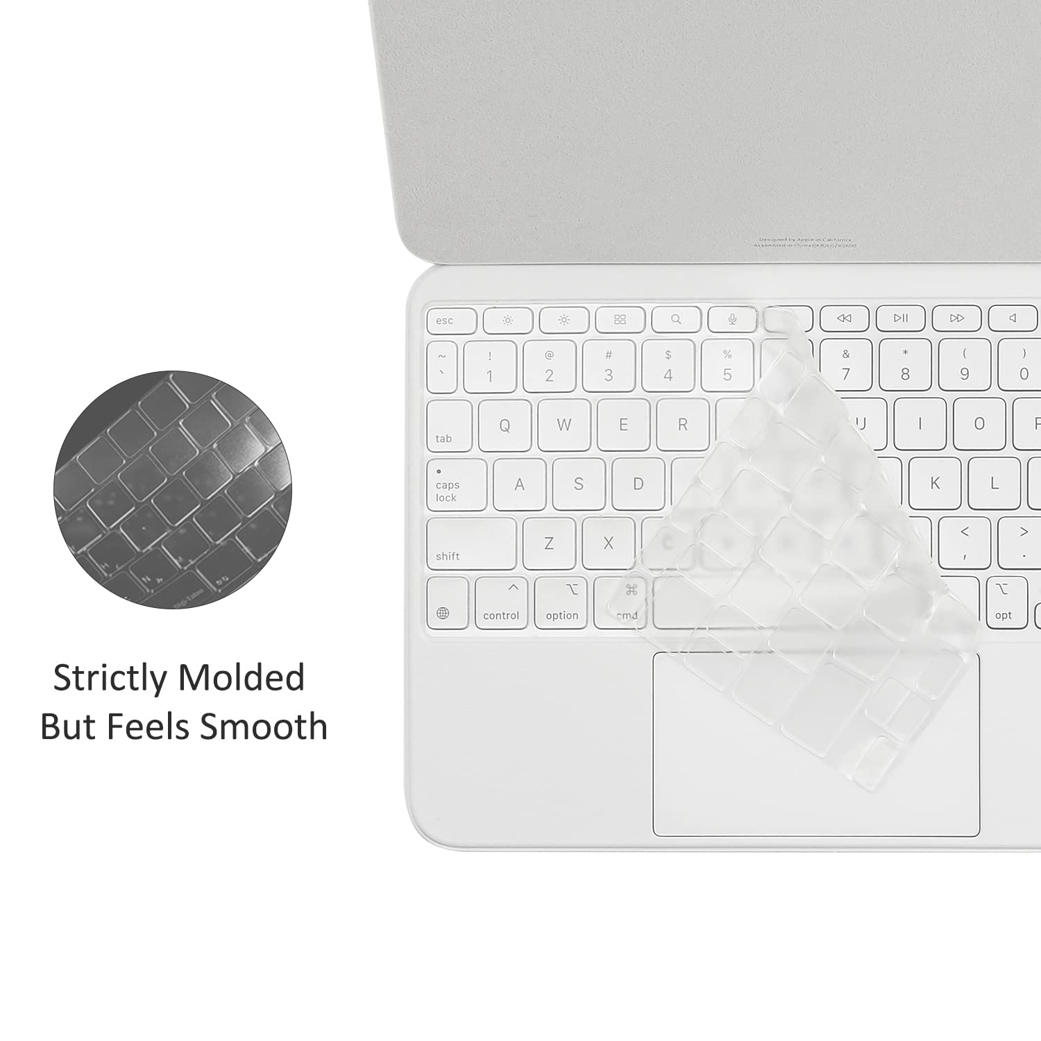 Ultra Thin Transparent Keyboard Cover Protector for iPad Air 11 M3 & Pro 11 M4 (2025 Magic Keyboard) & iPad A16/10th Gen (Magic Keyboard Folio) with Function Keys - Perfect for Work, Travel & Home Office Use