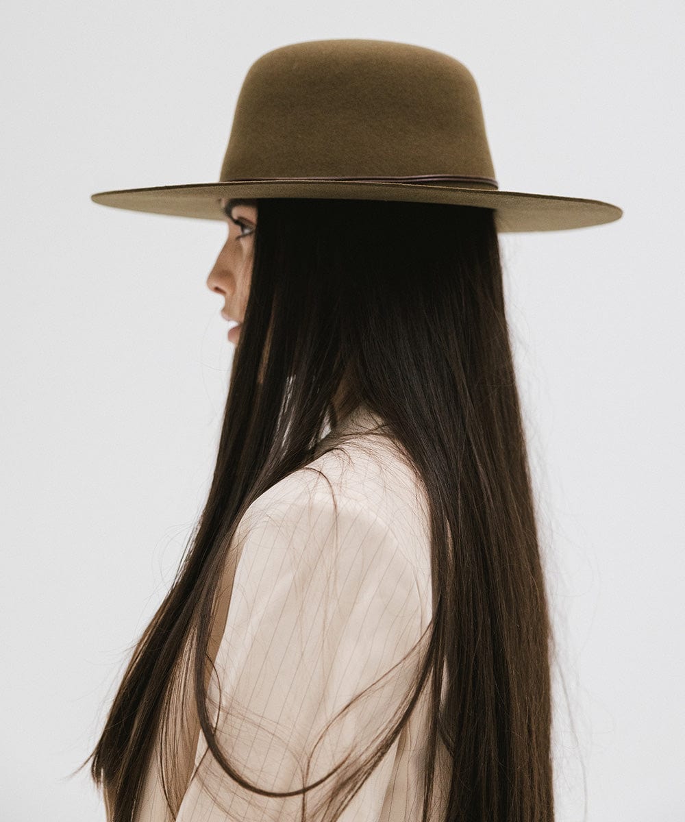 Rue Open Crown Hat - Stylish Summer Sun Hat for Women, Wide Brim Floppy Hat for Beach, Garden & Outdoor Activities