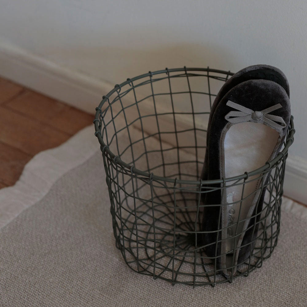 Premium Malleable Iron Wire Storage Basket - Versatile Organizer for Home, Office & Kitchen | Perfect for Shelving, Pantry & Closet Organization