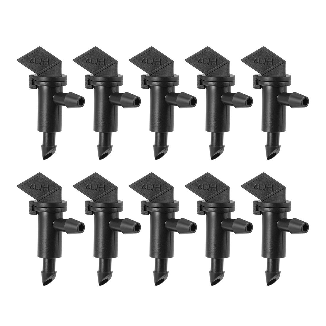 uxcell 1 GPH 4L/H Flag Dripper Emitter Sprinkler - 25pcs Plastic Drip Irrigation Connectors for 4/7mm Hose | Perfect for Garden, Lawn, Flower Beds & Vegetable Patch Watering System