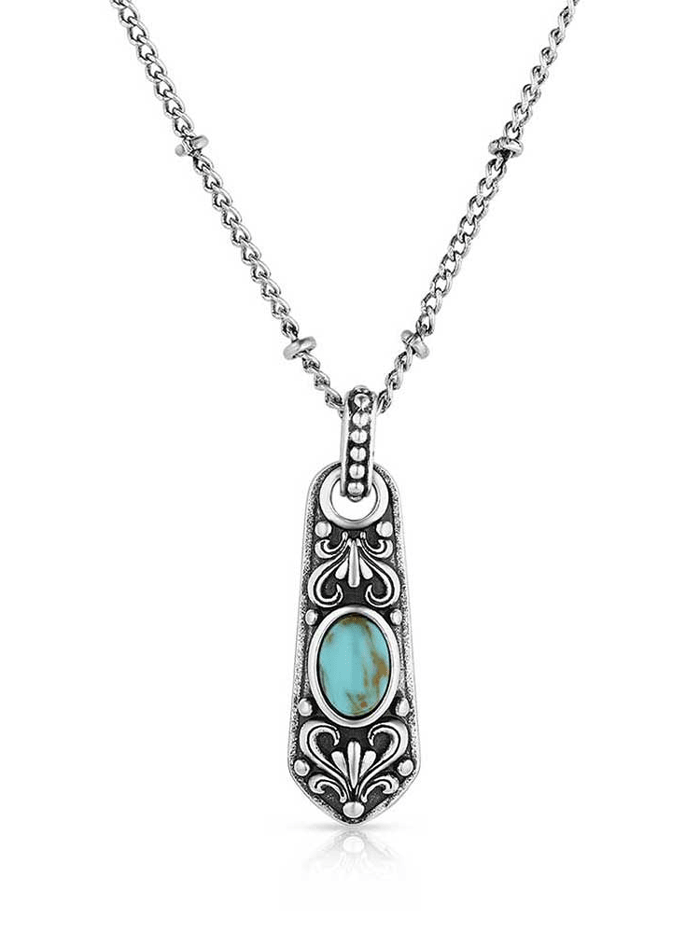 Montana Silversmiths NC5854 Vintage Silver Treasure Necklace for Women - Perfect for Casual Wear, Date Nights & Special Occasions