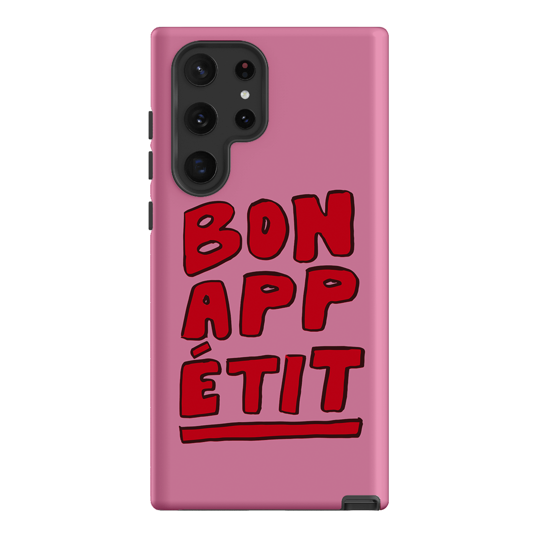 Stylish Bon Appetit Red Phone Case - Durable Protective Cover for iPhone & Samsung - Perfect for Foodies & Cooking Enthusiasts