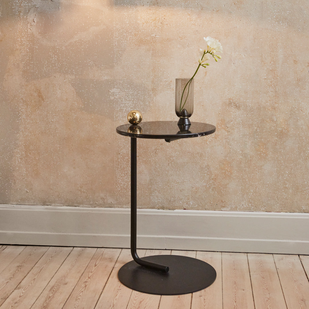 Castellum Side Table - Modern Wooden End Table with Storage Shelf for Living Room, Bedroom & Office - Perfect for Holding Books, Lamps & Decor