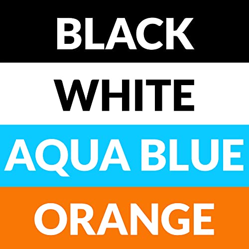Black + White + Blue + Orange (4 Pairs)