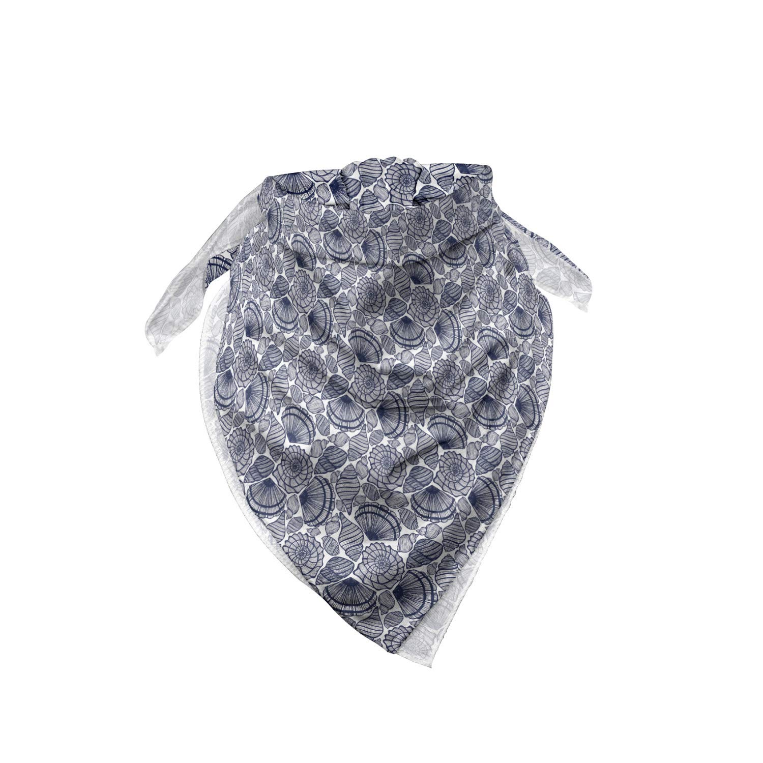 Ambesonne Navy Blue Bandana with Aquatic Animal Lines - Unisex Head & Neck Scarf for Men & Women - Perfect for Outdoor Activities, Sports, and Fashion Accessories
