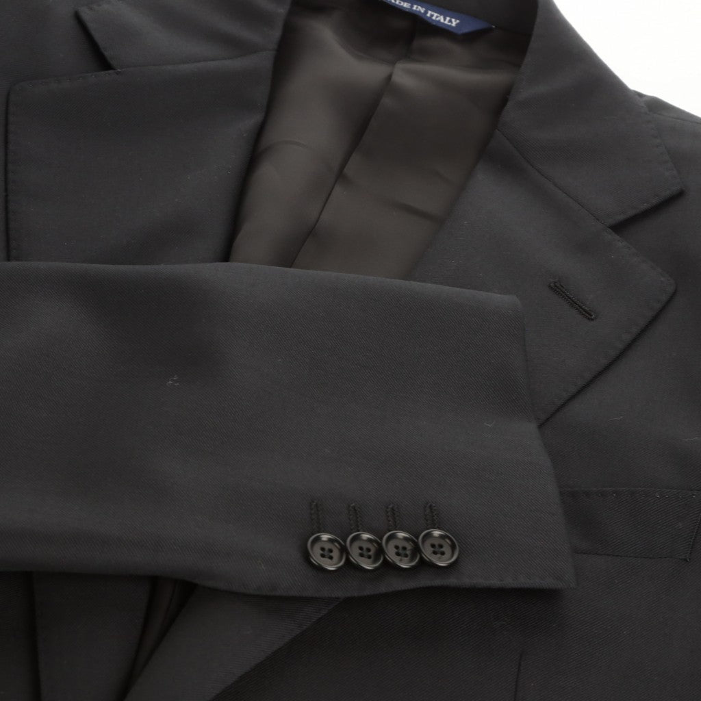 HENRY SARTORIAL HERITAGE Men's Black Wool Business Suit with Notch Lapel - Perfect for Office, Interviews & Formal Events