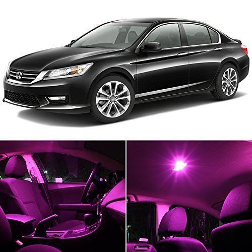 LED Interior Lights Replacement Kit for 2013-2017 Honda Accord - Pink LED Bulbs Accessories (8-Piece Set) | Car Interior Lighting Upgrade for Night Driving & Custom Styling