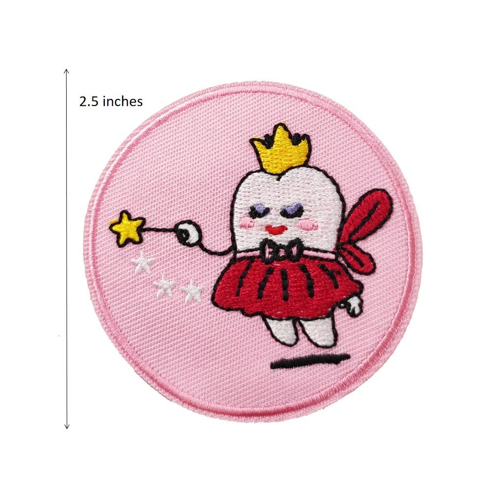 Tooth Fairy Embroidered Iron-On Patch - Cute Lost Teeth Reward for Kids | Perfect for First Tooth Keepsake, Scrapbooking & DIY Clothing Decor