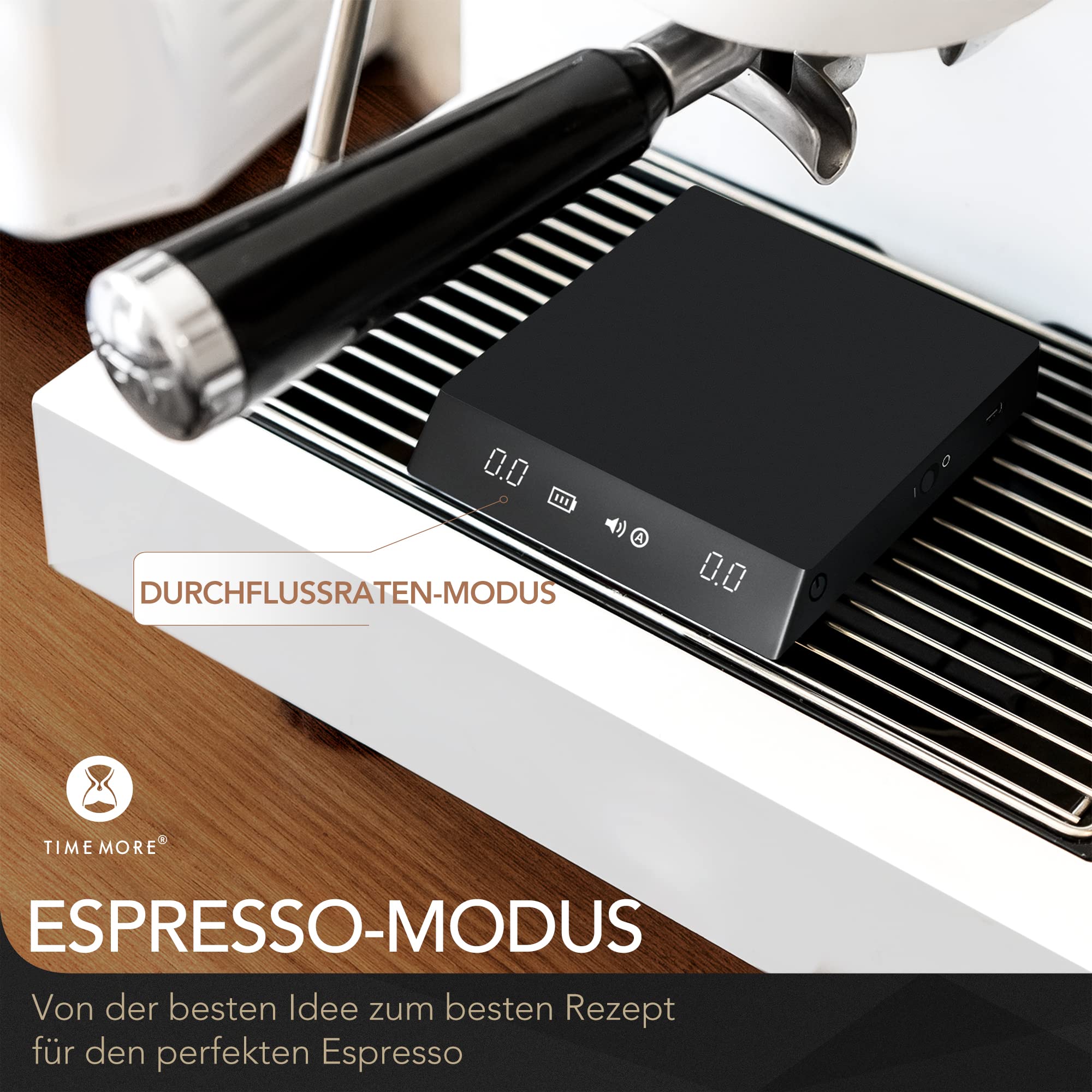 TIMEMORE Black Mirror Nano Digital Coffee Scale with Timer - 2000g/0.1g Precision Espresso Scale with Flow Rate Measurement, Auto Timer for Pour Over Coffee, Drip Coffee & Espresso Brewing - Perfect for Home Baristas & Coffee Shops (Black)