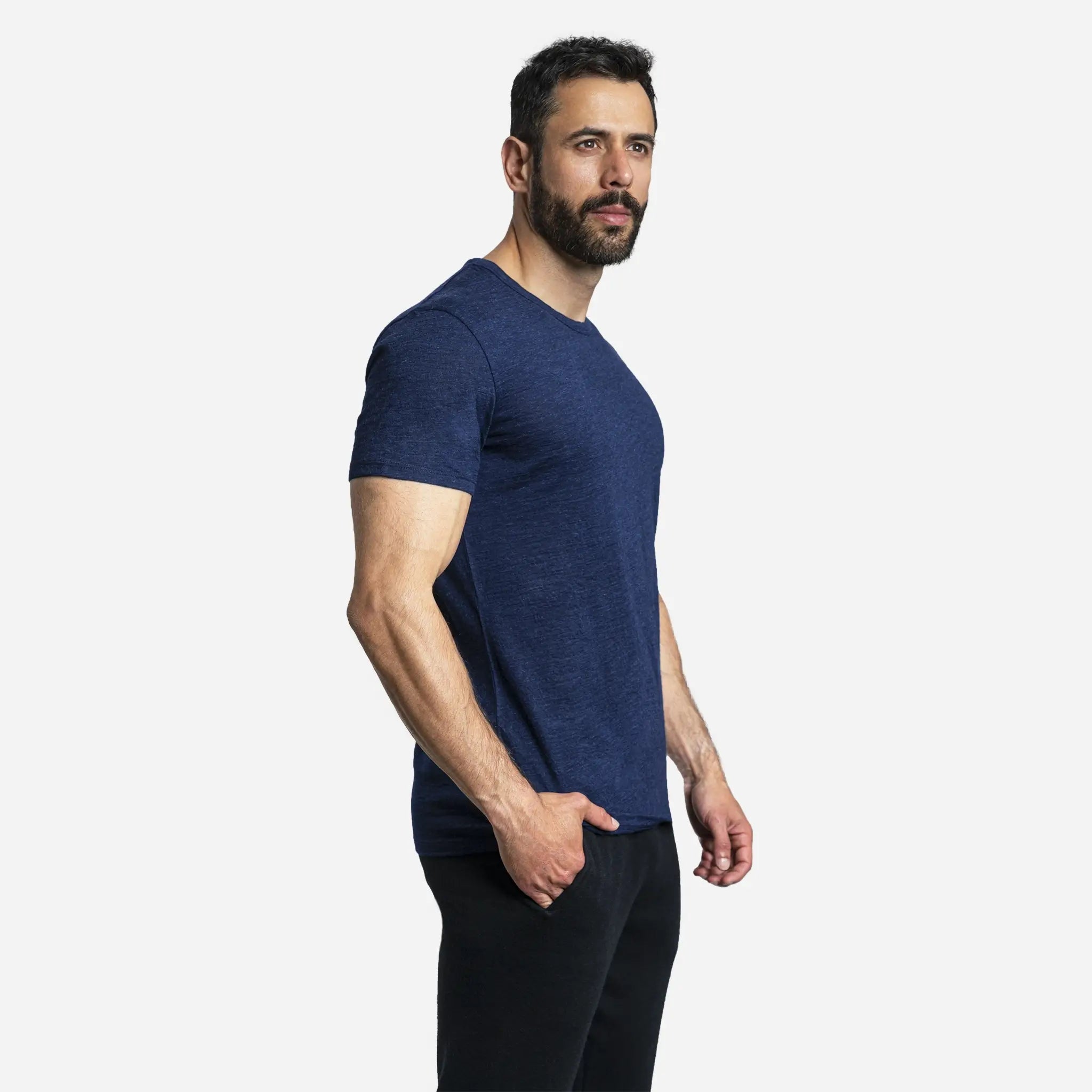 Ultralight Men's Alpaca Wool T-Shirt - 160 GSM Soft Crew Neck Tee for Outdoor Activities & Travel
