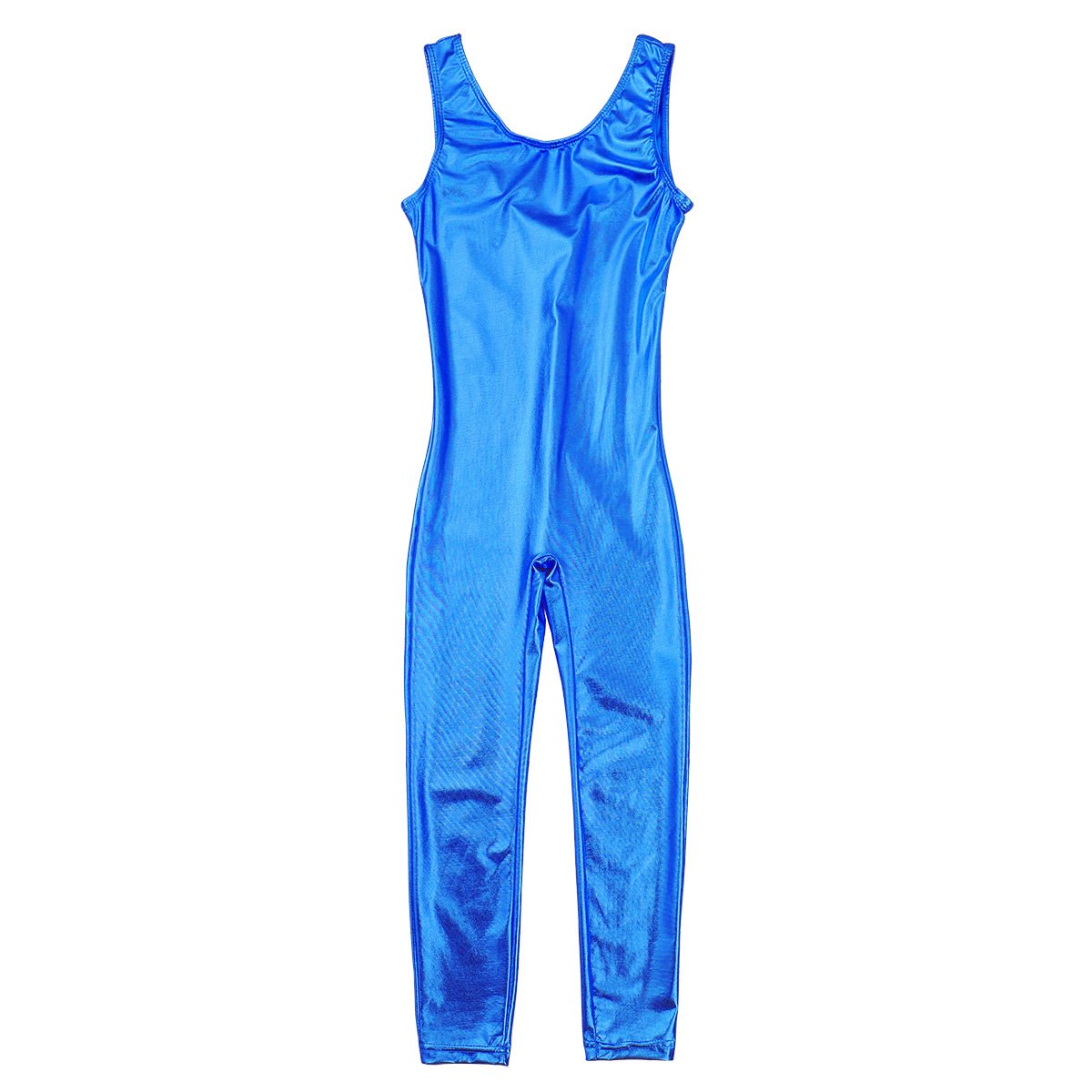 Aislor Girls Sleeveless Shiny Metallic Leotard - Ballet Dance Gymnastics Jumpsuit for Kids - Stretchy Activewear for Performance & Practice - Perfect for Recitals, Competitions & Dance Classes