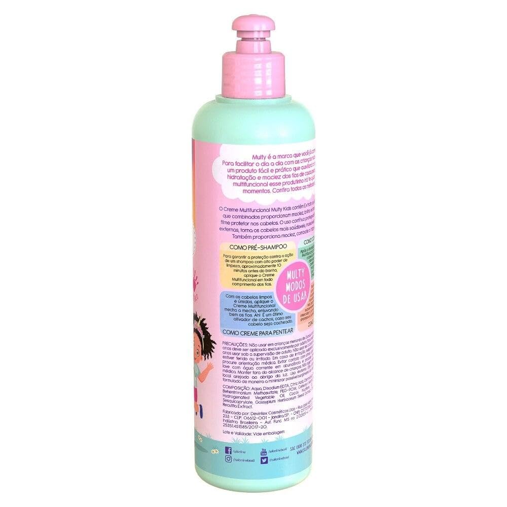 Salon Line Multy Kids Multifunctional Hair Cream 10.14 Fl Oz - Conditioning Treatment, Pre-Shampoo, Co-Wash & Detangling Cream for Kids - Perfect for Daily Hair Care, Detangling & Moisturizing Children's Hair