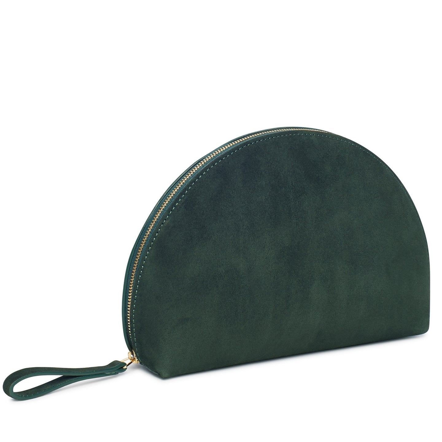 Moon Clutch Mini Suede Wristlet - Elegant Moss Green Evening Bag for Women | Perfect for Parties, Weddings & Night Out Accessories