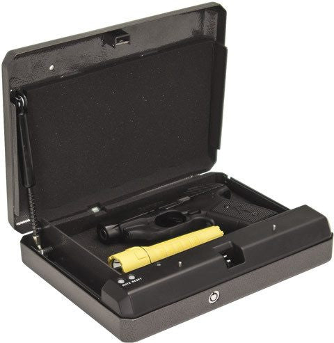 Liberty HD 100 Quick Access Biometric Pistol Safe - Fast Entry Gun Safe for Home & Car Security - Perfect for Handgun Storage & Emergency Protection