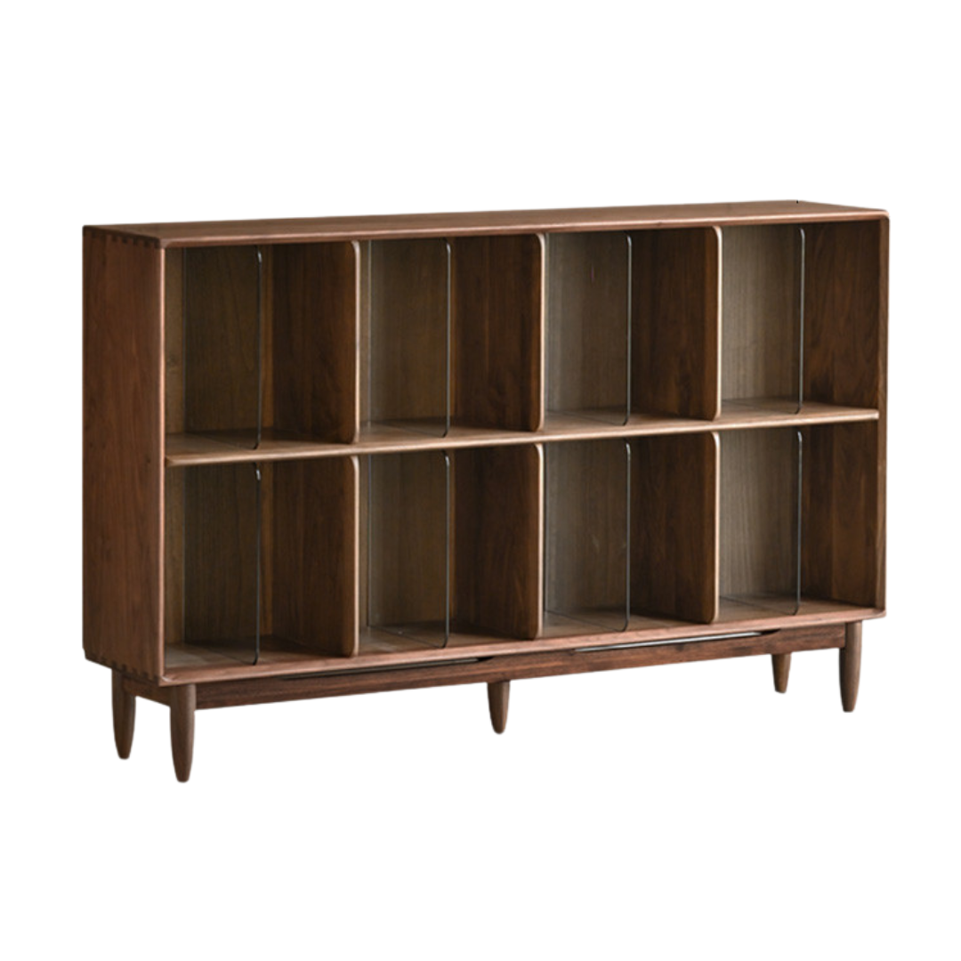 59x11.8x36.6 inch / 150x30x93 сm / rich dark walnut color / black walnut A-type bookcase