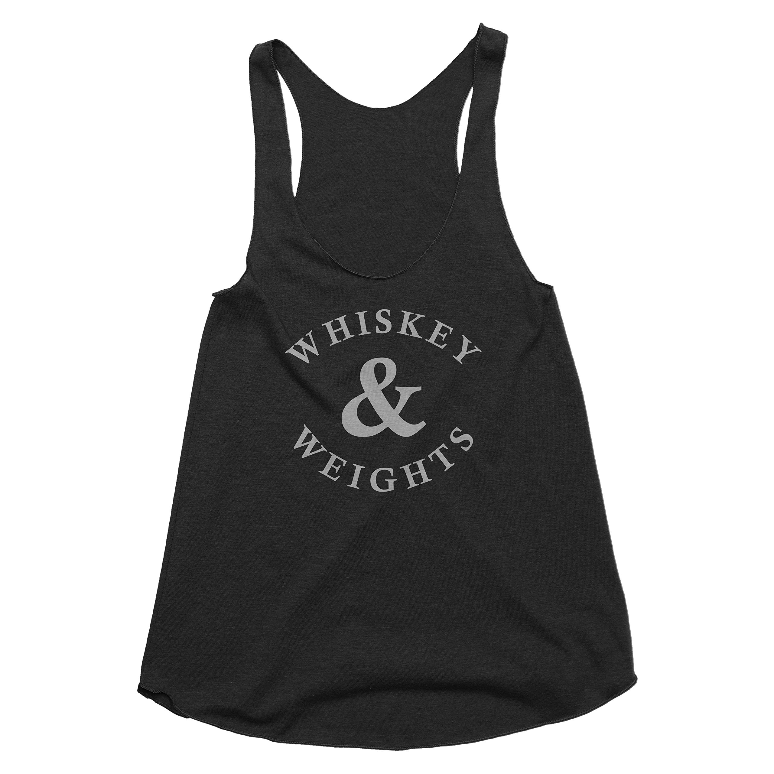 Women's Whiskey & Weights Gym Tank Top - Breathable Workout Shirt for CrossFit & Weightlifting | Perfect for Fitness Training & Gym Sessions