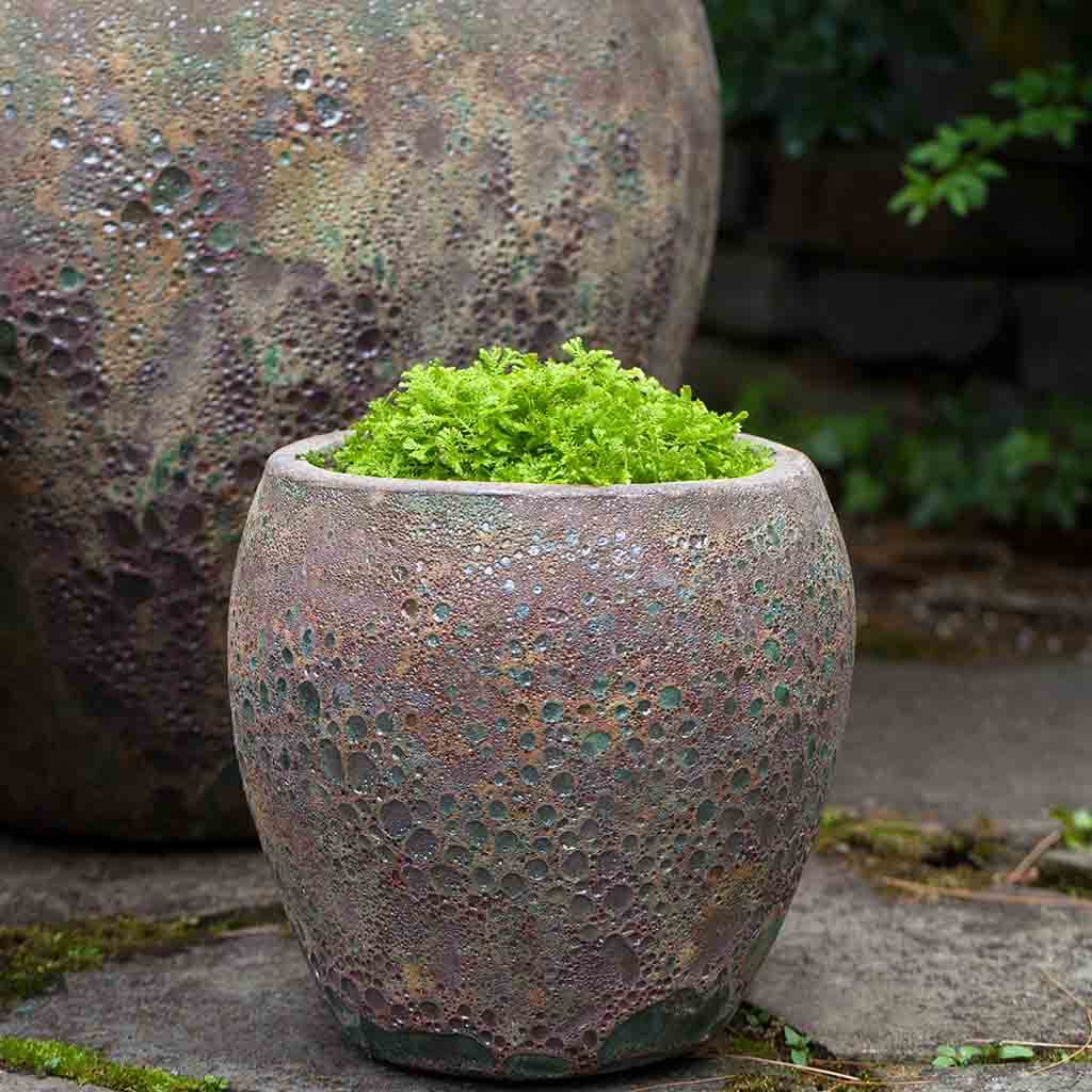 Campania International Symi Planter Set of 3 - Angkor Green Mist - Modern Outdoor Garden Plant Pots for Patio, Balcony & Home Decor
