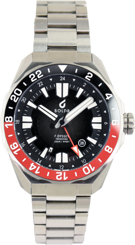 BOLDR Odyssey Freediver GMT CK1886 Pre-Owned Diver Watch - Luxury Stainless Steel GMT Timepiece for Men, Perfect for Scuba Diving, Travel & Everyday Wear